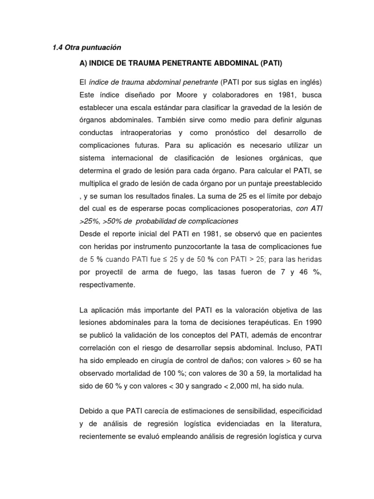 Score PATI Part 1 | PDF | Riñón | Abdomen