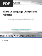 More CSharp Language Changes and Updates