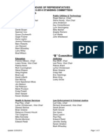 2012 Utah House Committee Assignments