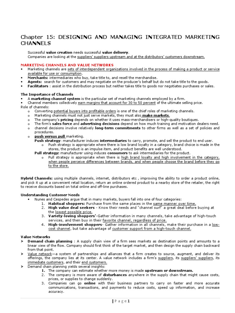 Strategies for Managing Marketing Channels | PDF | Retail | Marketing