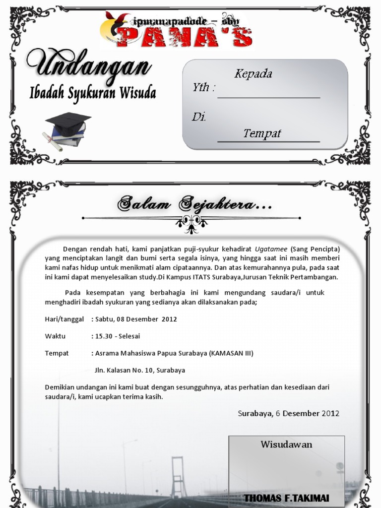 48 Contoh Undangan Syukuran Puputan HD