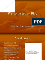 Welcome To My Blog: Made By: Britney Alvarado