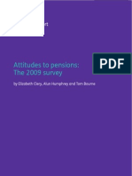 Attitudes To Pensions: The 2009 Survey: Research Report