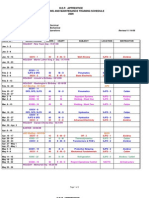 2009 Hep Class Schedule