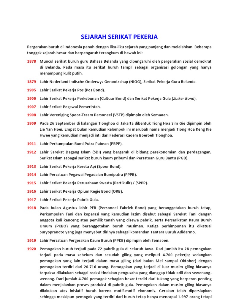 Sejarah Serikat Pekerja Pdf