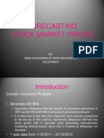 Forecasting Stock Market Prices: BY: Wan Syalwanna BT Wan Mahamood 2012234814