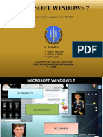 Microsoft Windows 7: - Lecturer: Diana Anggraeni, S.S., M.HUM