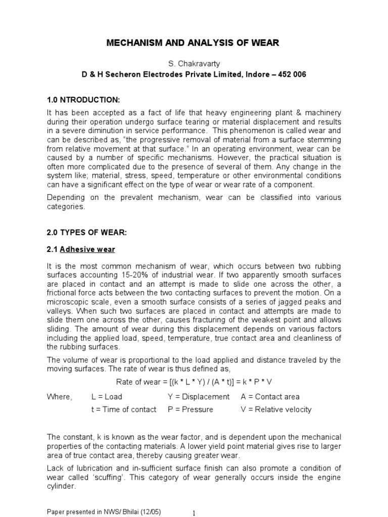 Basics of Wear Iiw | PDF | Wear | Steel