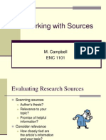 Working With Sources Campbell