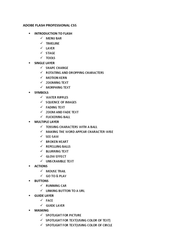 Adobe Flash CS5: Key Features Guide | PDF