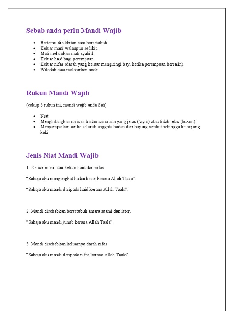 Sebab Anda Perlu Mandi Wajib Pdf