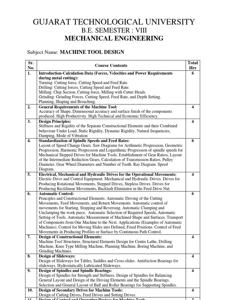 Machine Tool Design PDF Transmission (Mechanics) Gear