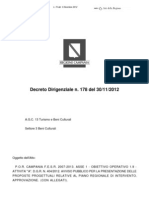 Decreto Dirigenziale N. 178 Del 30 Novembre 2012