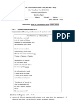 First Term Form Test (2011-2012) Form One General English Question Paper