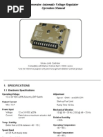 Generator Automatic Voltage Regulator Operation Manual: Tel: - Fax: - @