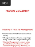 FINANCIAL MANAGEMENT - Unit One