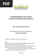 Tese de mestrado - Acompanhamento e Fiscalização de Obras de Arquitectura Paisagistica