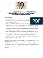 Informe Preliminar de La Investigación Relacionada Con Las Detenciones Del 1º de Diciembre de 2012