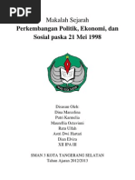 Download Makalah Sejarah Perkembangan Politik Ekonomi Dan Sosial Pasca 21 Mei 1998 by Dina Marcelina SN115770726 doc pdf