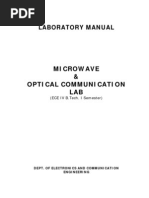 Microwave & Optical Communication LAB: Laboratory Manual