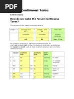 Future Continuous Tense