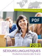 AILS Séjours Linguistiques - Brochure Etudiants & Adultes 2013