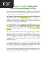 Download Examvillecom - Collision Theory Energy and Orientation Barrier to Reactions by Examvillecom SN11579749 doc pdf