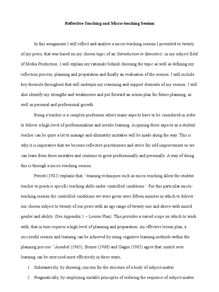 reflective essay on online learning