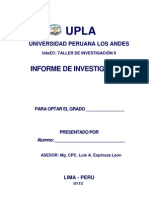 Caratuala e Indice UPLA
