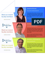 Meet Our Newest Faculty Members: Sample Image