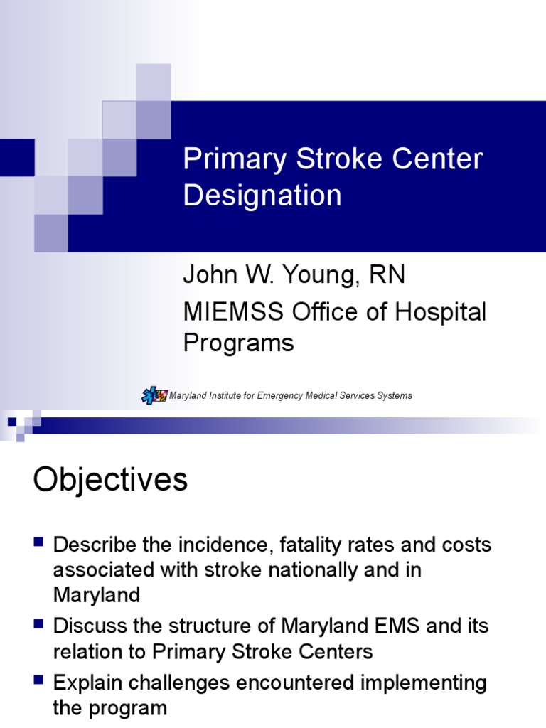 MIEMSS Stroke Emergency Medical Services