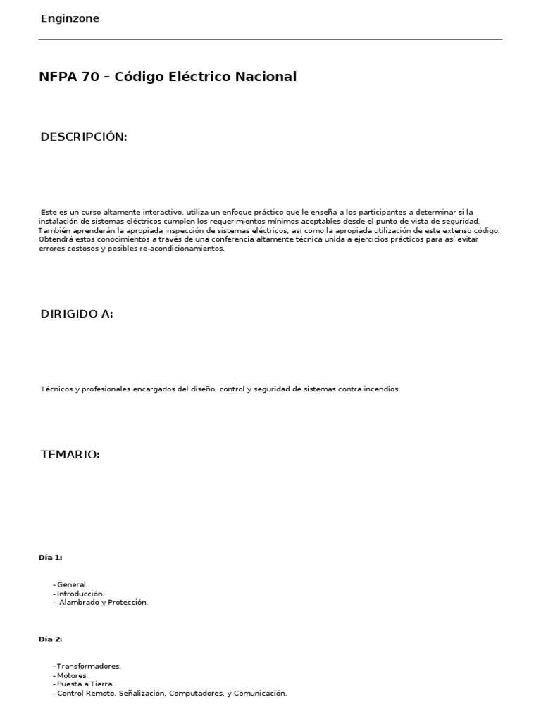 EnginzoneNFPA 70 Código Eléctrico Nacional PDF