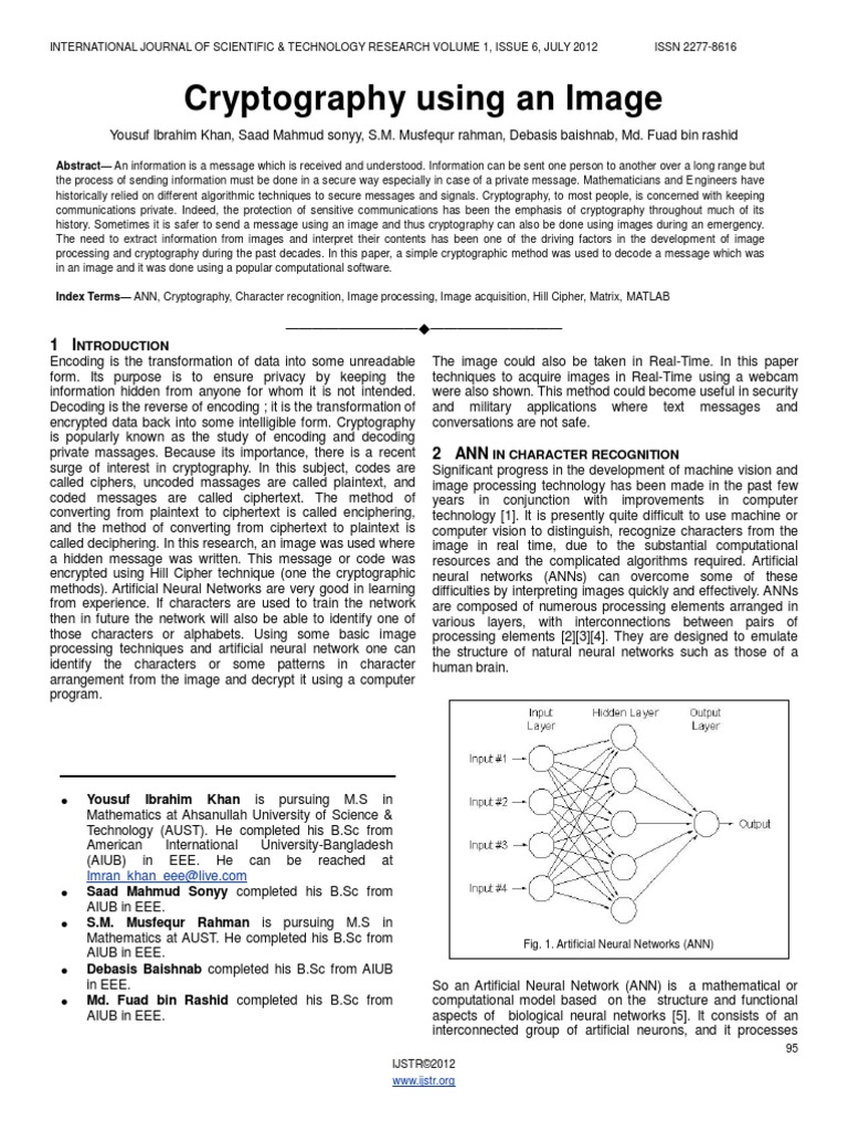 Cryptography Using An Image | PDF | Computers