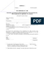 Company Registration Declaration Form