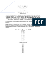 RA 7161 - Amended NIRC To Incorporate PD 705