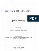 Orders of Service For Public Worship (1896)