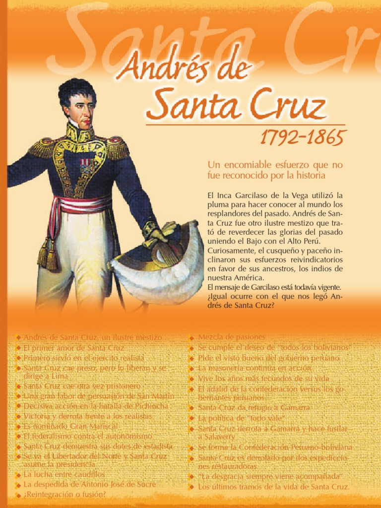 Biografía de Andrés de Santa Cruz | PDF