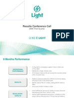 Results Conference Call: 2009 Third Quarter