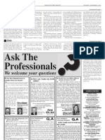 Ask The Professionals: We Welcome Your Questions