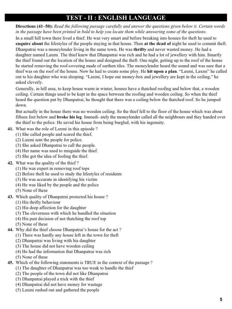 Test-2 English Language | PDF