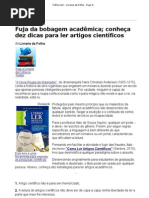 Dicas para ler artigos científicos