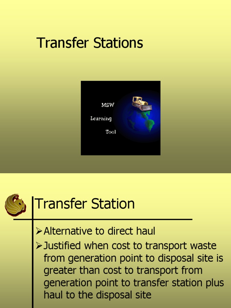 Transfer Station | PDF | Waste Management | Trailer (Vehicle)