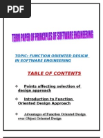 Software Engineering Term Paper On Function Oriented Design