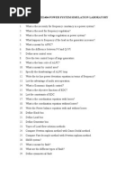 Power System Simulation Laboratory Viva Questions