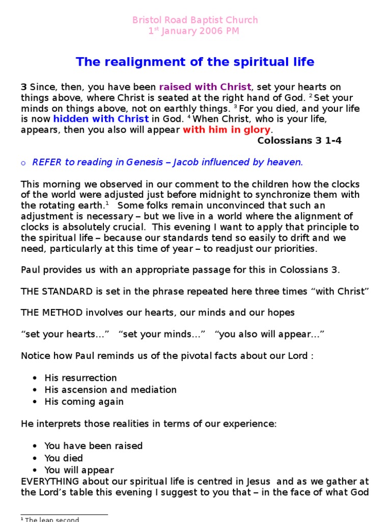 Realigning Spiritual Life with Christ | PDF | Paul The Apostle | Grace ...