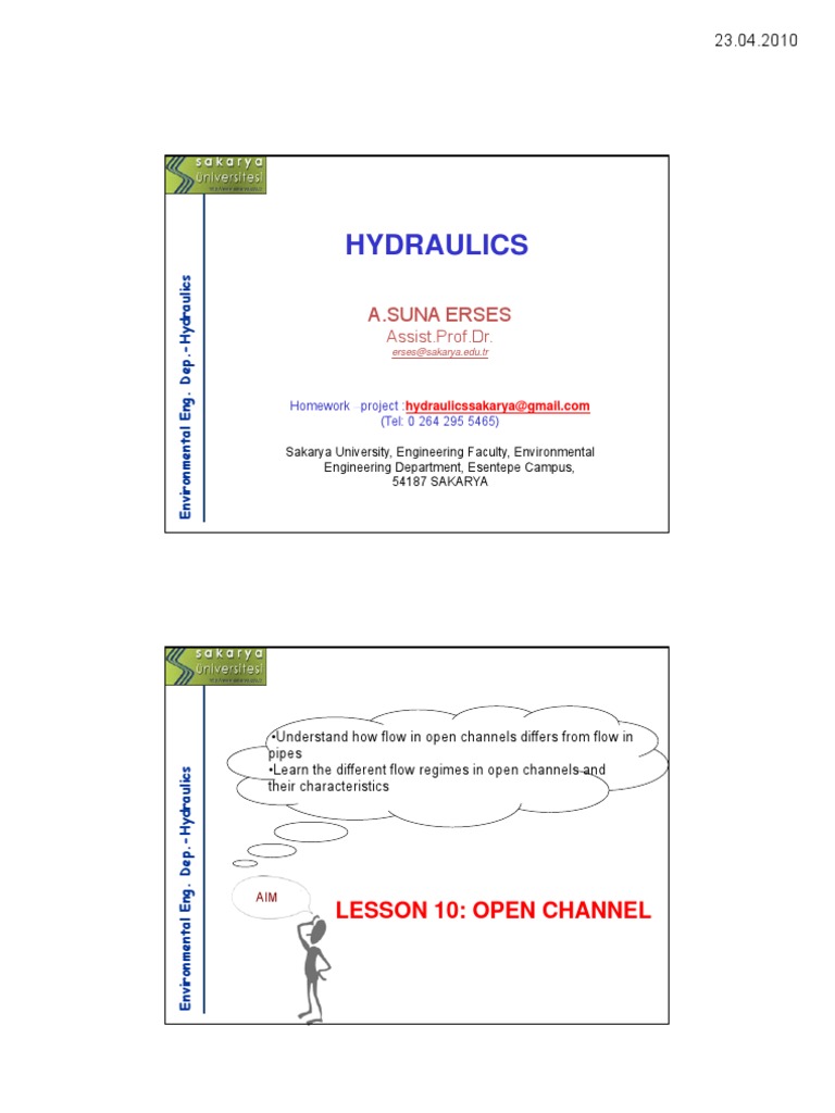 Open Channel Flow Analysis and Examples | PDF | Science & Mathematics