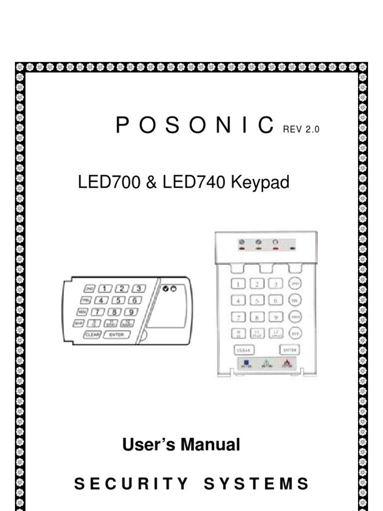 Posonic HomeAlarm PS-LED700, PS-LED740 User Manual - Rev2.0 | Security  Alarm | Implied Warranty