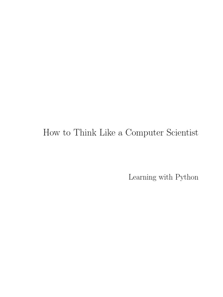 Think CSpy | PDF | Computer Program | Programming