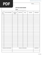 Lista de Inventariere Model 14 3 12 B