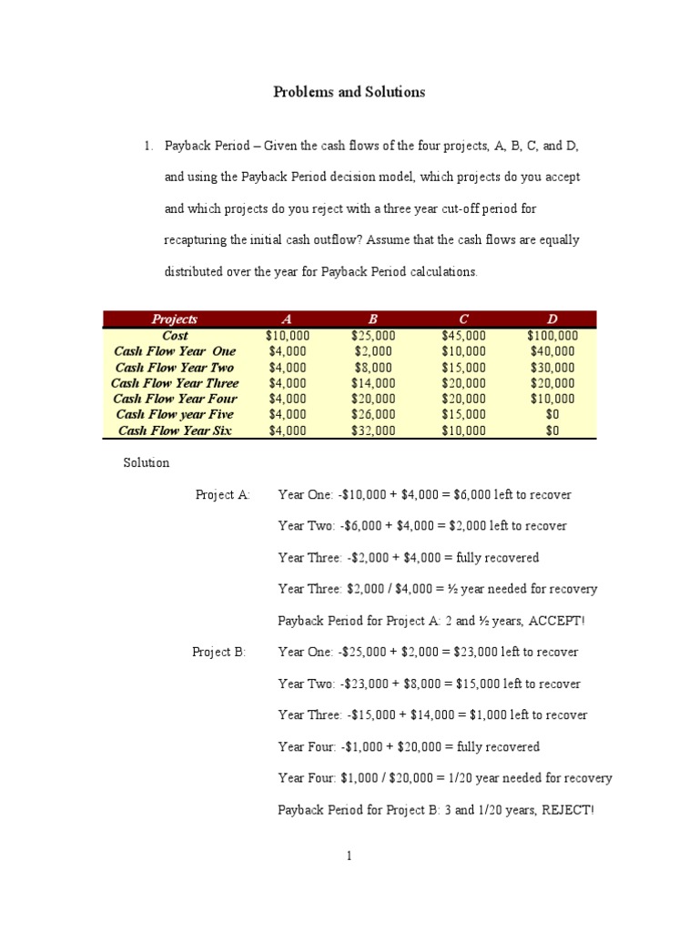 Practice Exercise and Solution | PDF | Net Present Value | Capital ...